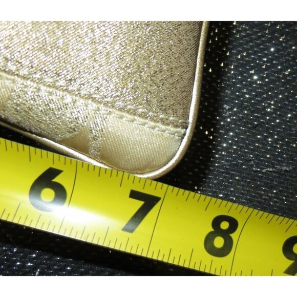 Coach 2008 Cursive Creed Shimmer Gold Studs Swingpack Crossbody Limited Edition - Picture 10 of 14